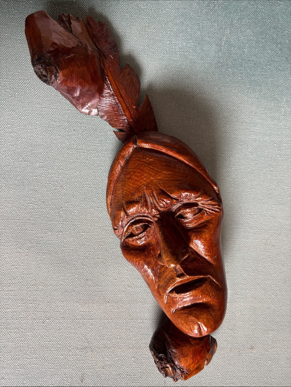 Vintage Wood Carving Native American by Jack Vance Siverfox Indigenous Art